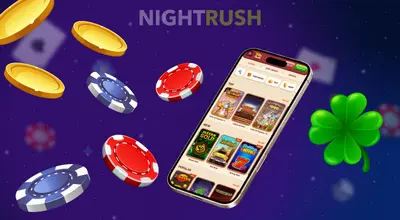 Smart phone showing online casino games.