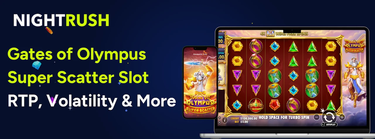 Gates of Olympus Super Scatter banner.