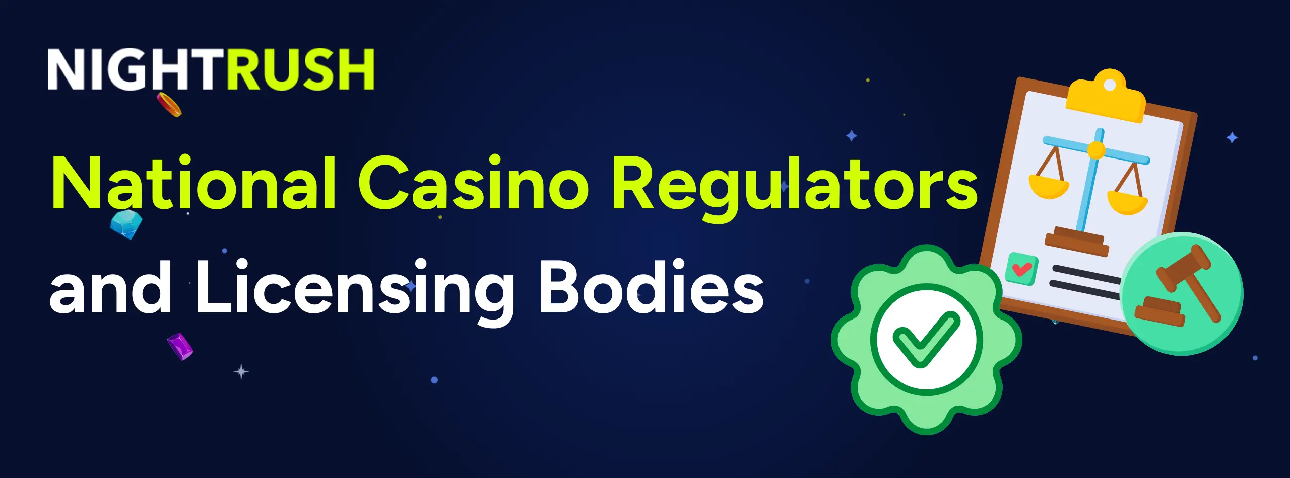 Banner with the text National Casino Regulators and Licensing Bodies