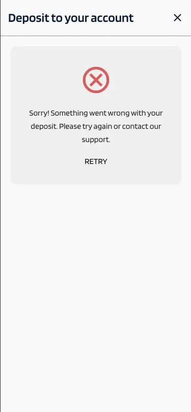 Jaabet Casino Mobile Error Page