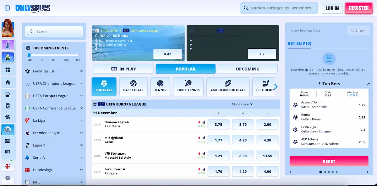 OnlySpins sportsbook.
