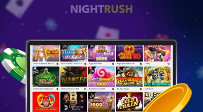 An online casino's game selection.
