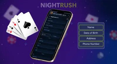 Registration form 2 of 2 for a casino displayed on a smartphone.