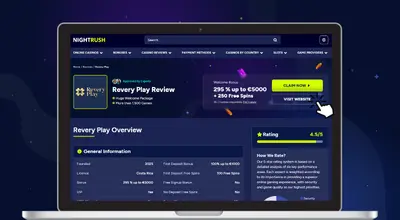 reveryplay casino page screenshot