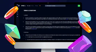 SlotSite.com terms and conditions page