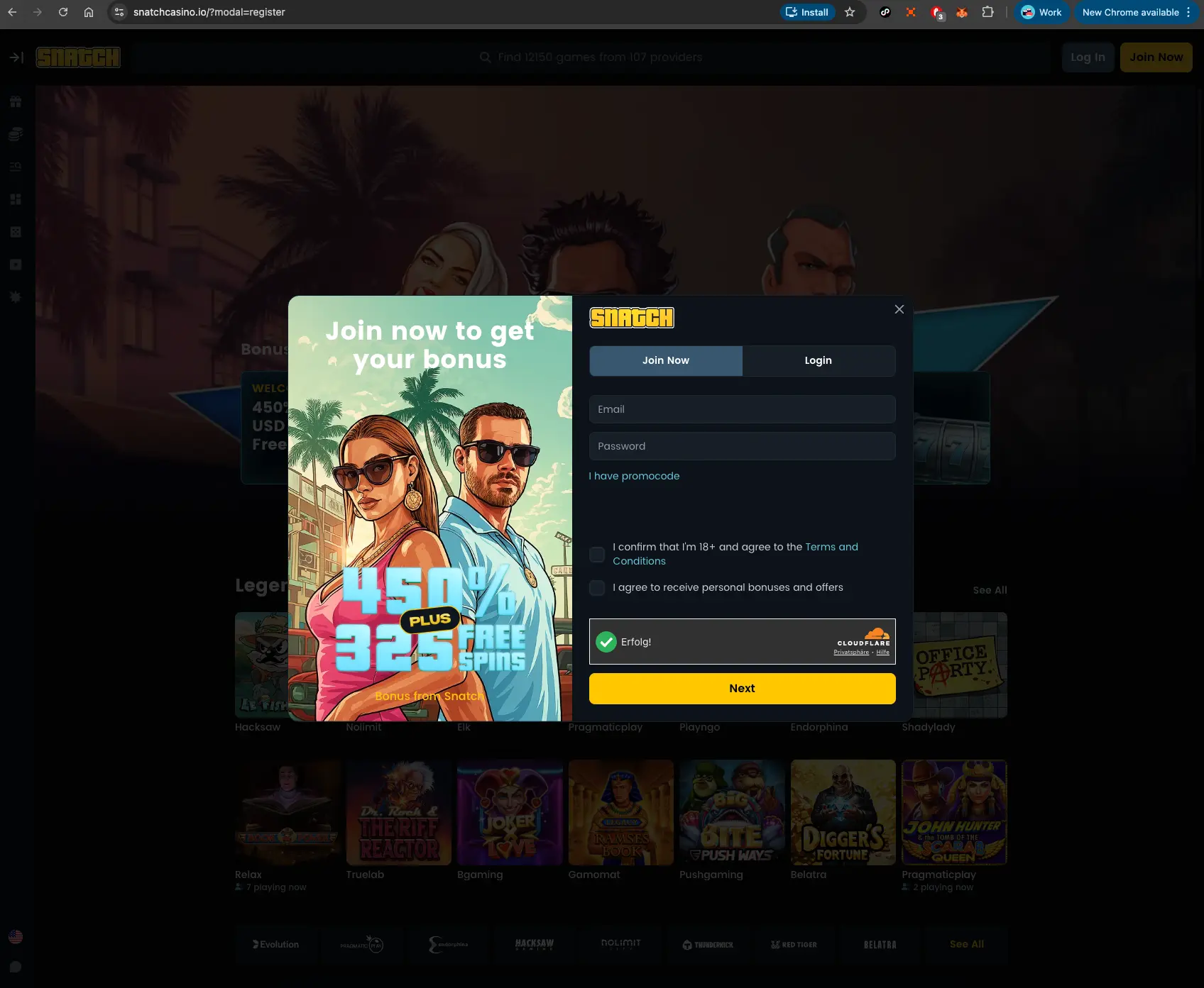 Snatch Casino Sign Up