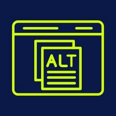 Icon representing alt texts for images.