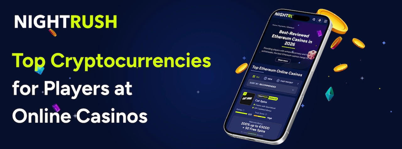 Smartphone screen showing a top-rated Ethereum casino list and a 200% welcome bonus.