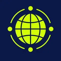 Icon representing global reach.