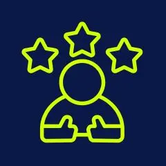 Icon representing user friendliness.