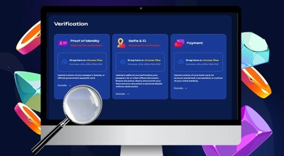Verification screen, proof of identitiy screen.