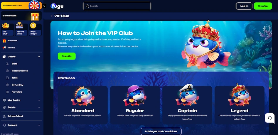 Fugu Casino VIP Club