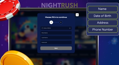 Fugu Casino sign up screen