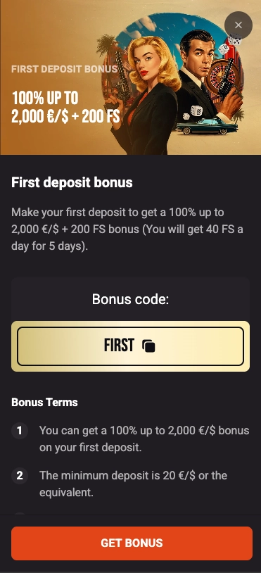 hollywin first deposit bonus mobile screen