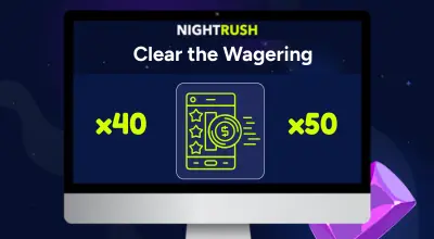 Banner with the text Clear the Wagering
