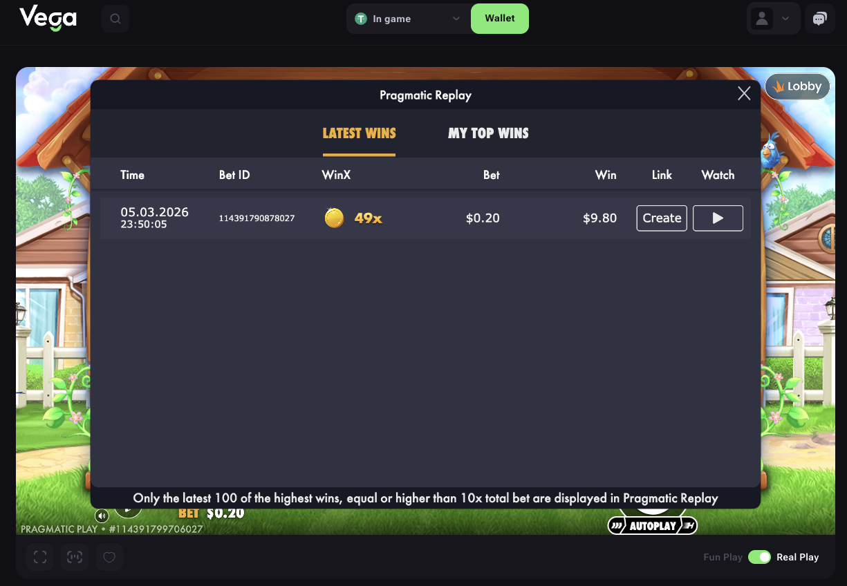 Vega.bet Casino Slot