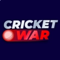 Cricket War game title against a blue background.