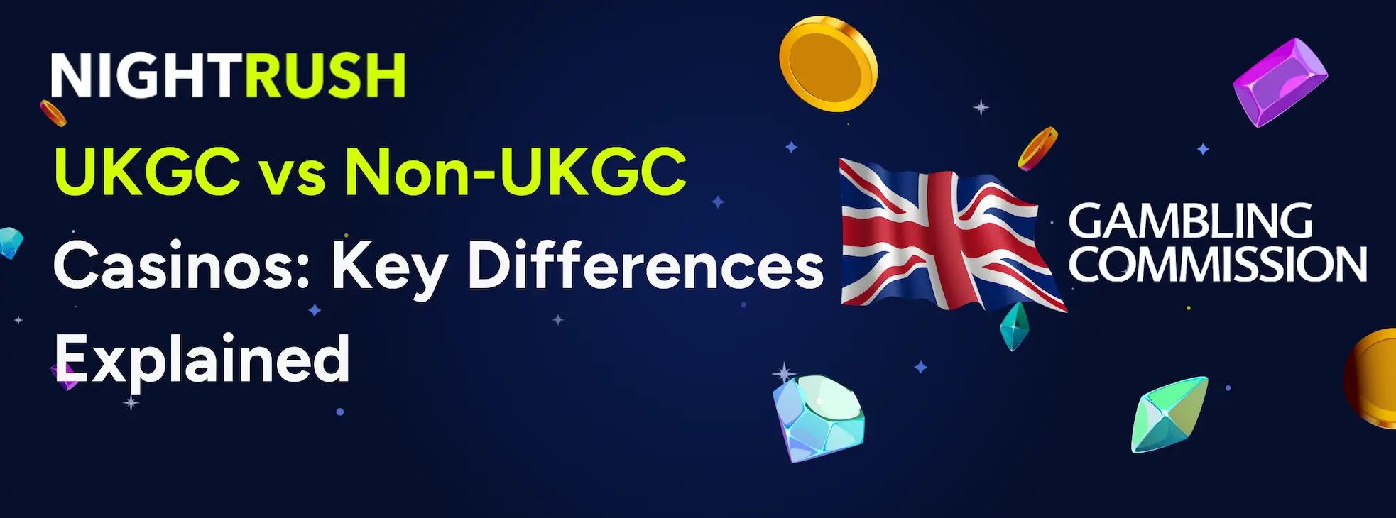 Banner with the text UKGC vs Non-UKGC Casinos: Key Differences Explained