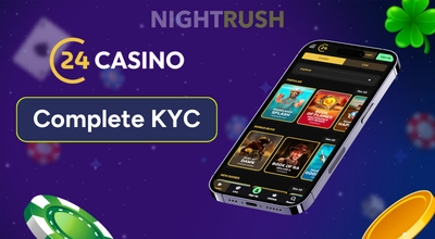 24Casino KYC completion.