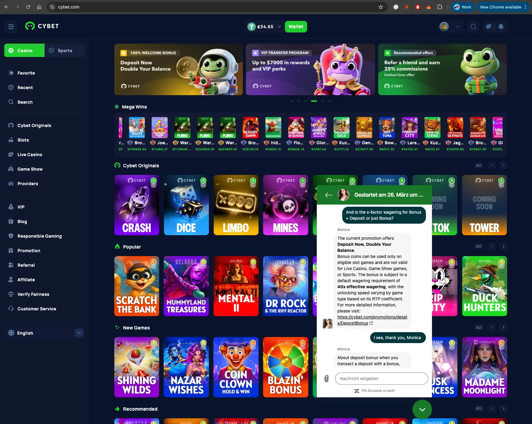 Cybet casino live chat about bonus wagering