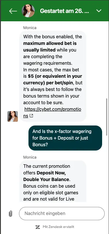 Cybet casino live chat about bonus wagering