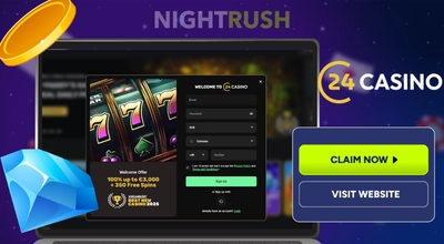 24Casino sign up page