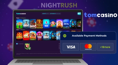 Tomcasino available payment methods