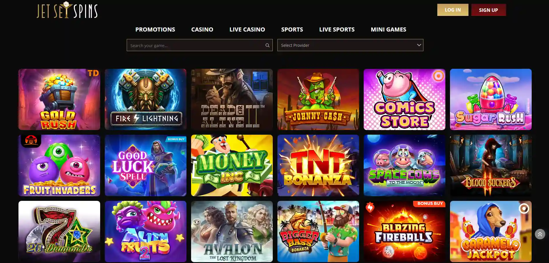 JetSetSpins Casino slot games