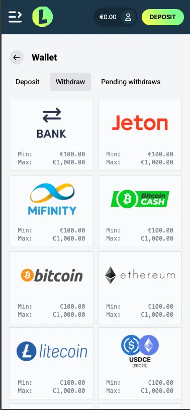 Lolo Casino Mobile Wıthdrawal Methods