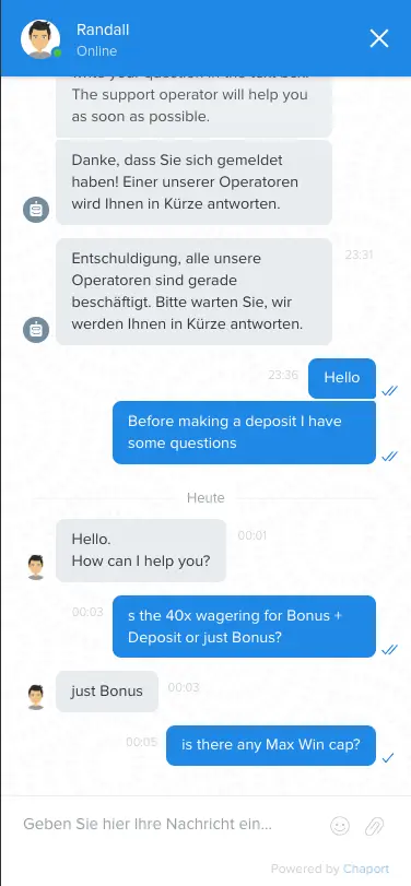 MilkyWay casino live chat about bonus