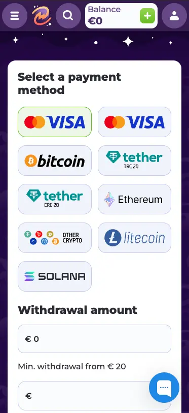 MilkyWay casino deposit methods