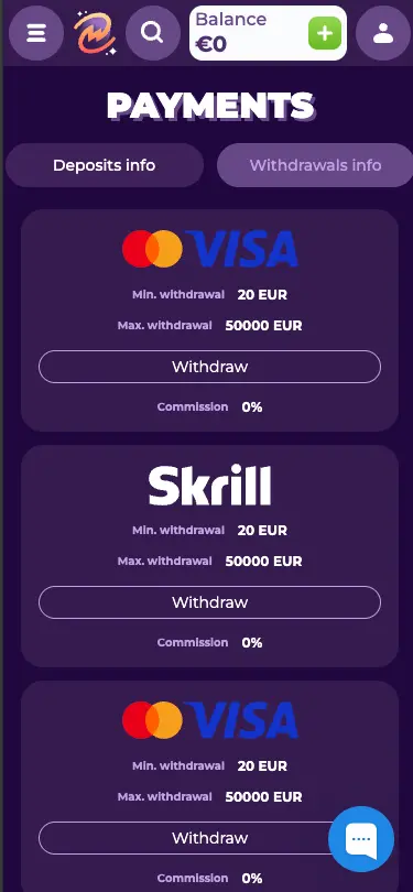 MilkyWay casino withdrawal methods