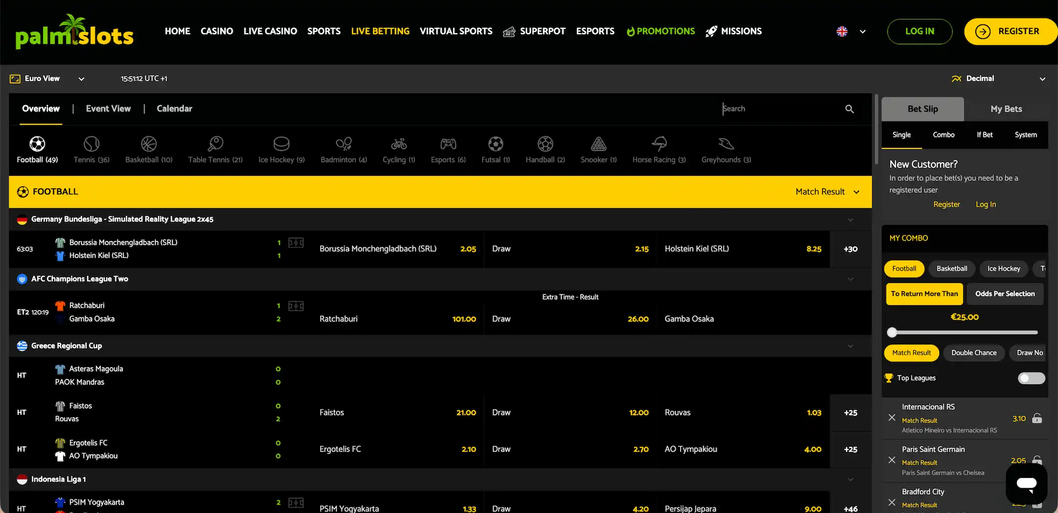 PalmSlots sportsbook.