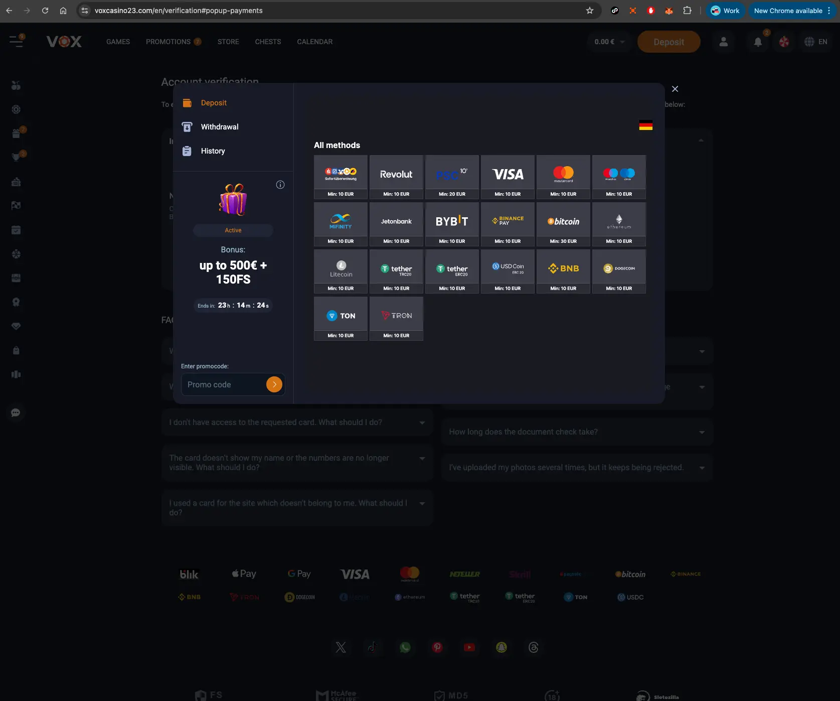 Vox Casino Deposit
