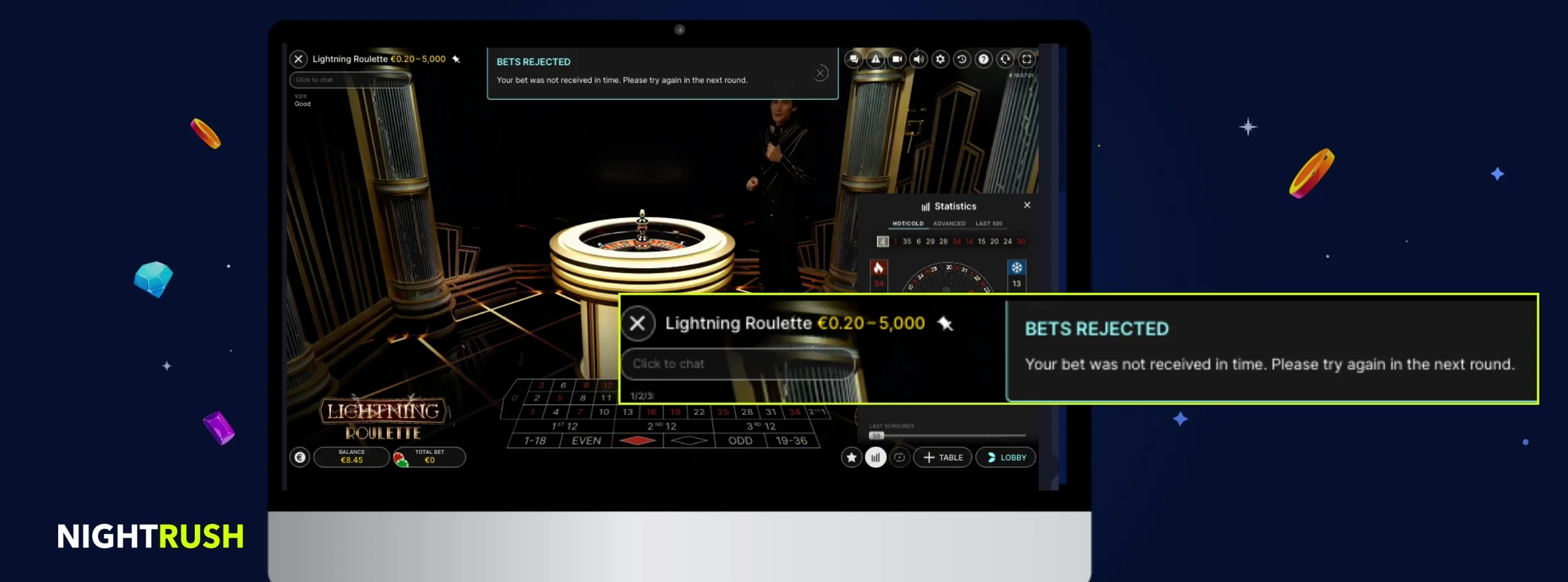 Image showcasing Vox Casino live game experience.