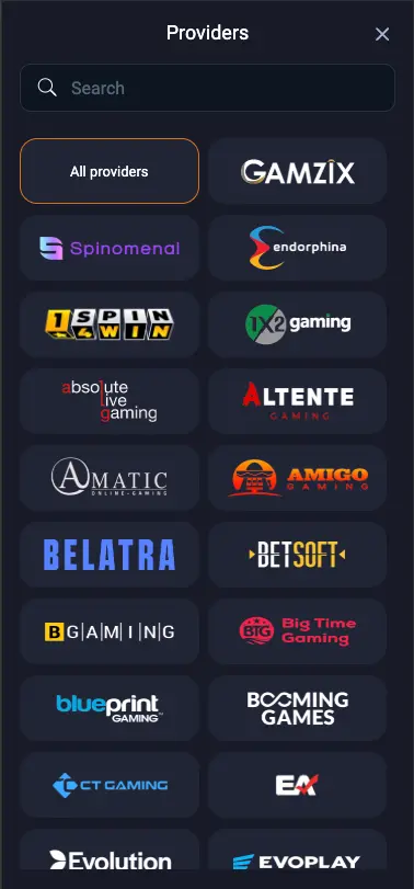 Vox Casino Mobile Provider