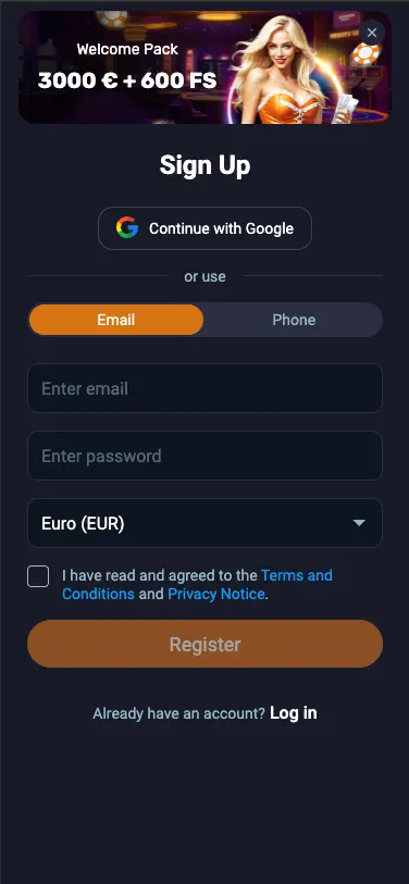 Vox Casino Mobile Sign Up
