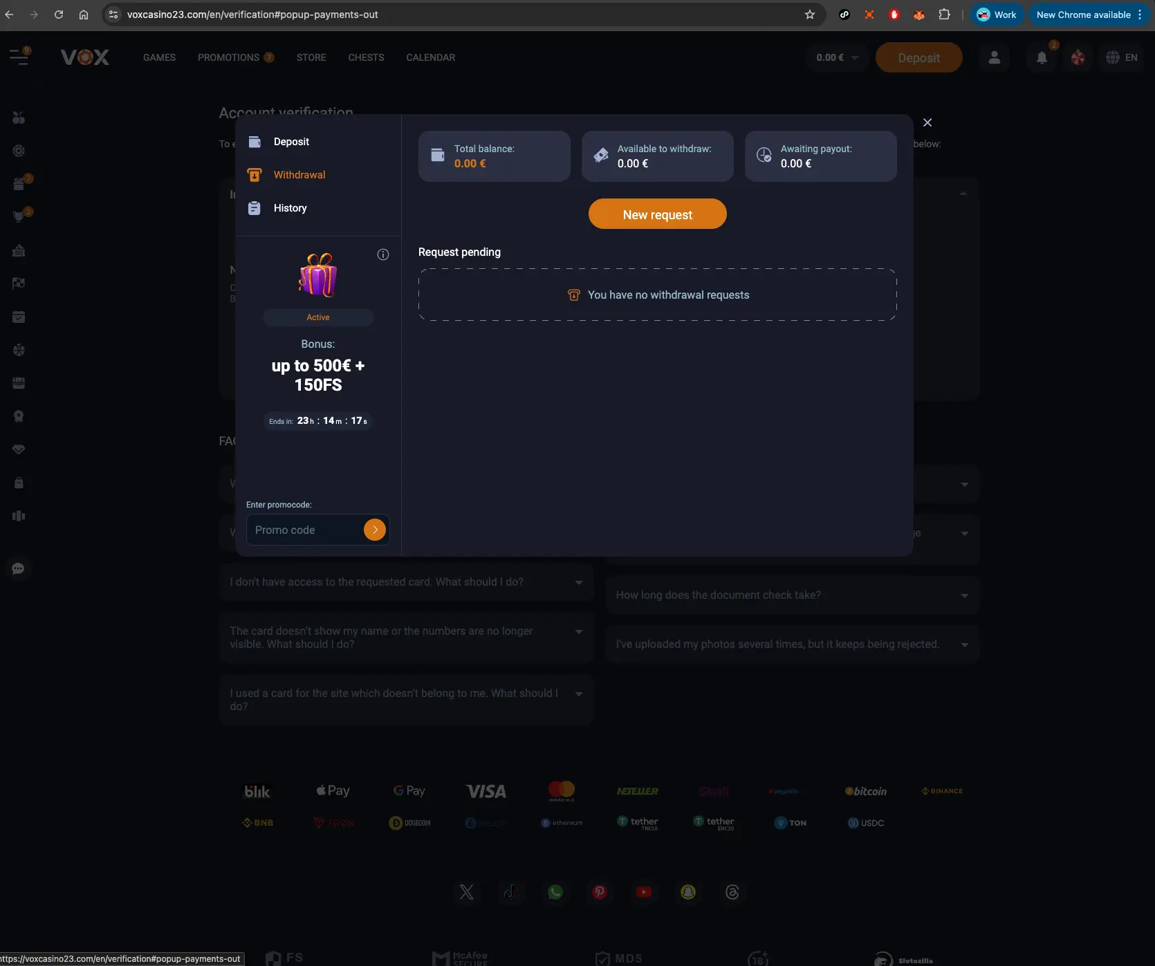 Vox Casino Withdrawal