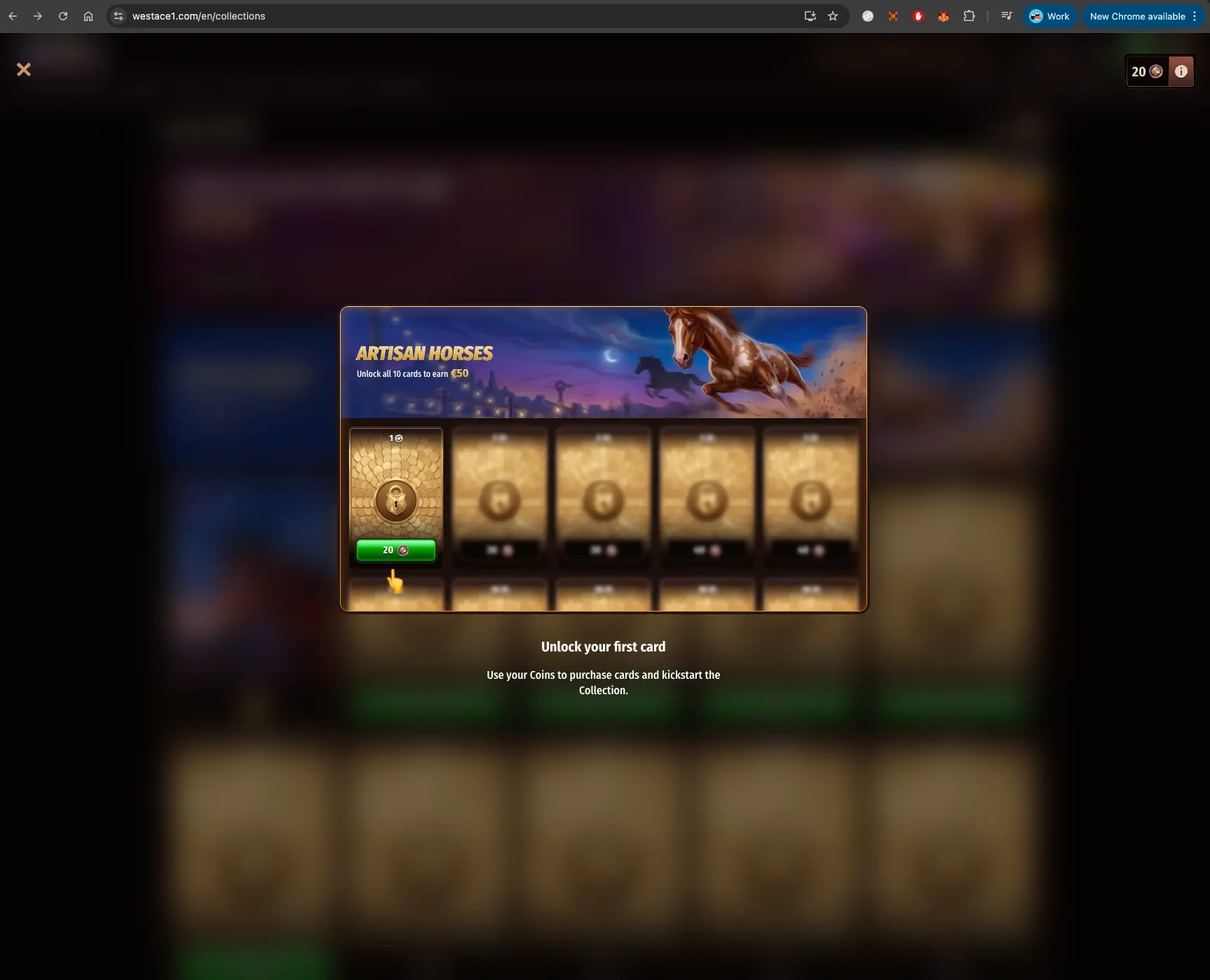 WestAce casino collections page