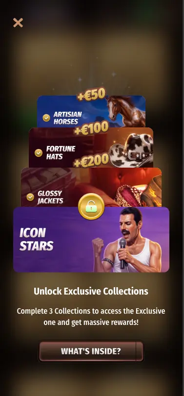 WestAce casino exclusive collection screen