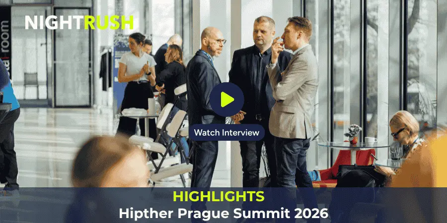 Networking and insightful discussions at the Hipther Prague Summit 2026, showcasing industry leaders at the event.