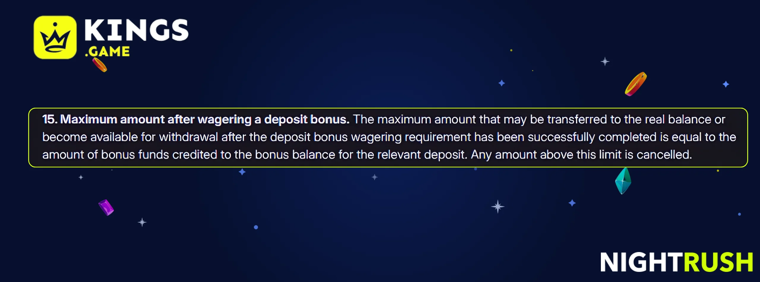 Kings Game Casino max bonus term