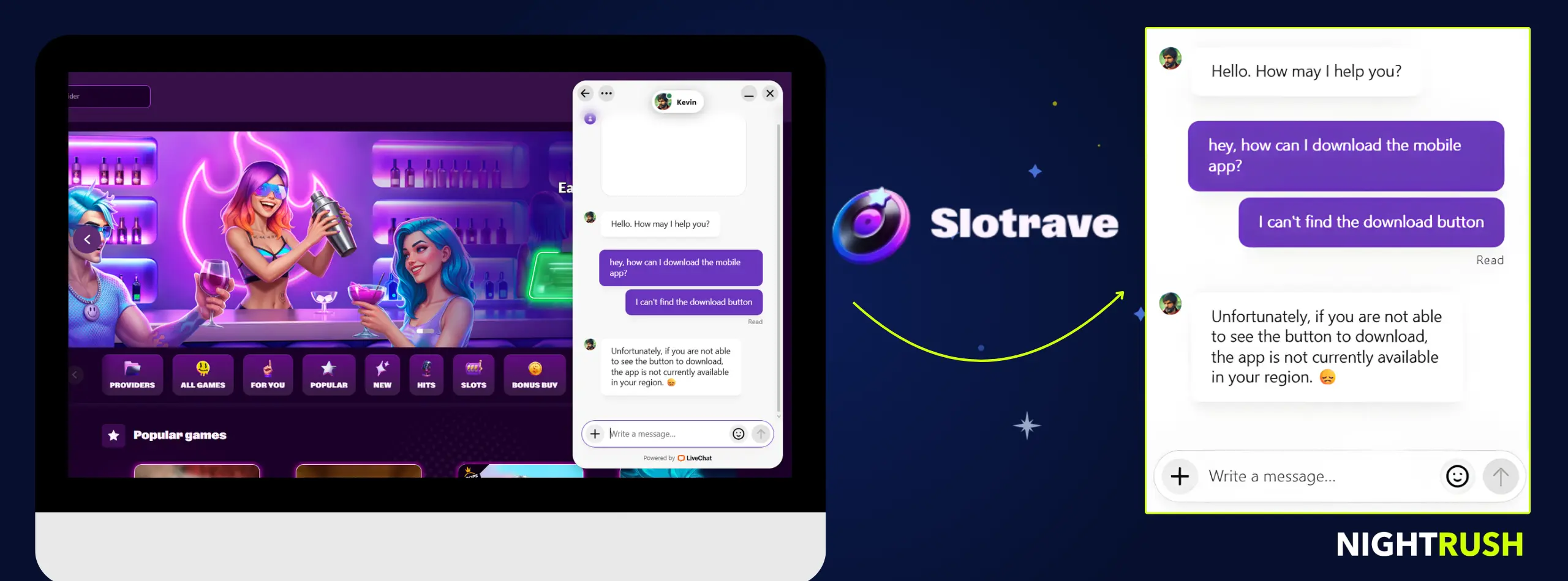 Slotrave Casino live chat