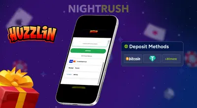 Deposit process on the phone with a deposit button and a gift box.