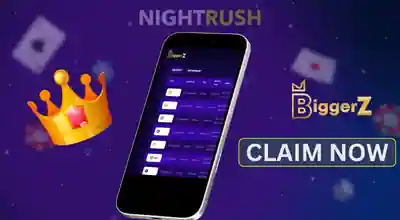BiggerZ deposit options on a phone with a claim now button.