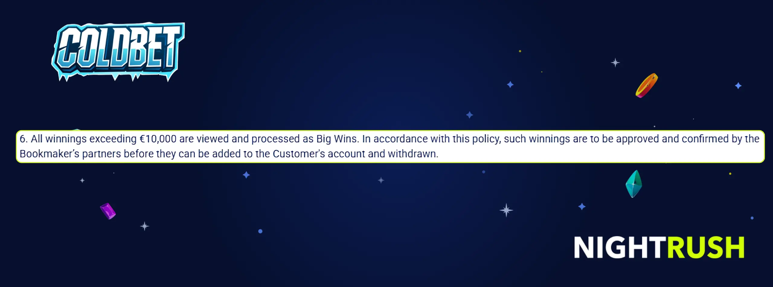 Coldbet Casino withdrawal policy