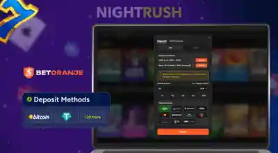 Deposit options at Betoranje Casino with a seven and a deposit button.