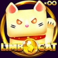 Limbo Cat game interface featuring a cartoon cat in a tank on a purple background.
