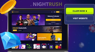 Roobet Casino homepage screen