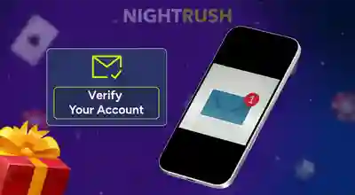Smartphone displaying an email notification icon next to a "Verify Your Account" button.